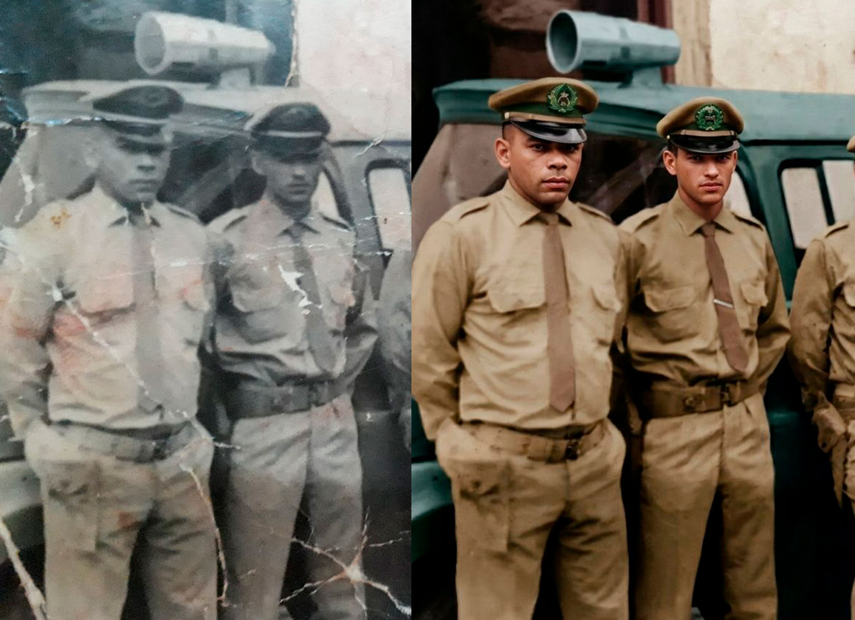 Restauração e colorização de foto militar
